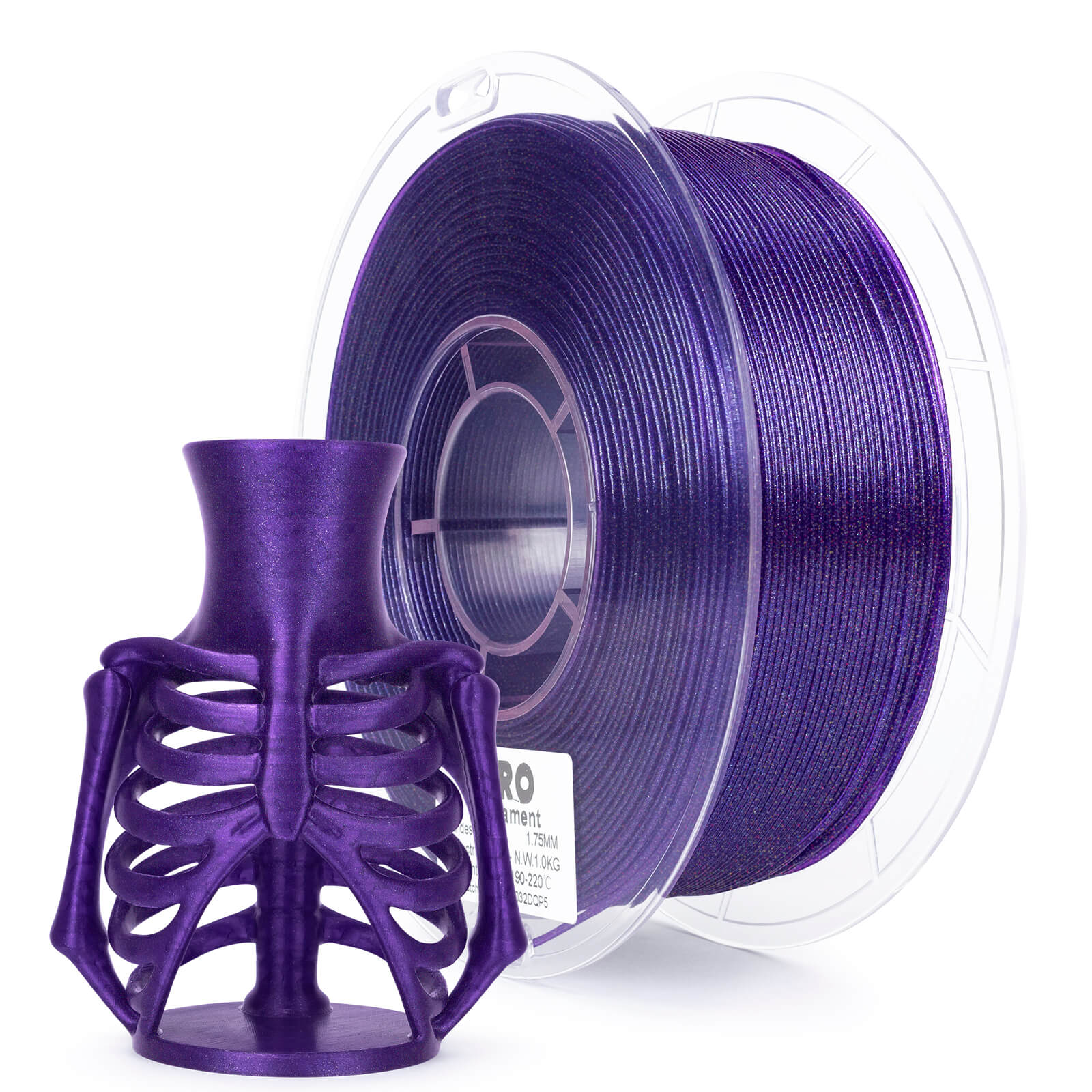 ZIRO Iridescent Series PLA Twinkle Effect Filament 1.75mm 1kg/2.2lb Spool