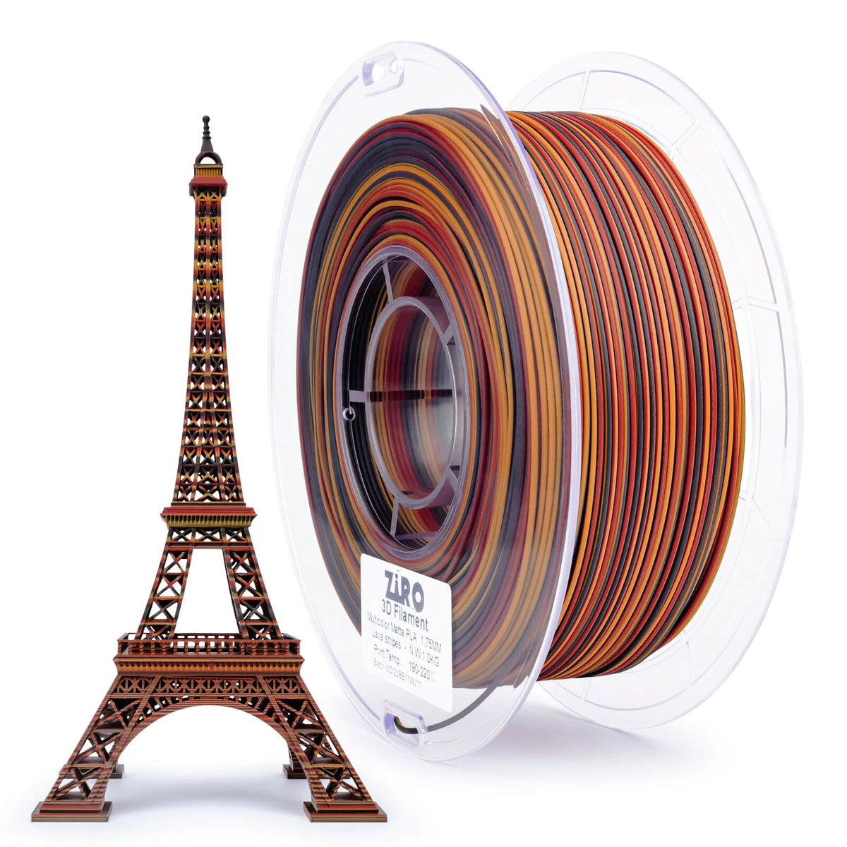 ZIRO Stripes Matte PLA Fast Color Change Filament 1.75mm 1kg/2.2lb Spool