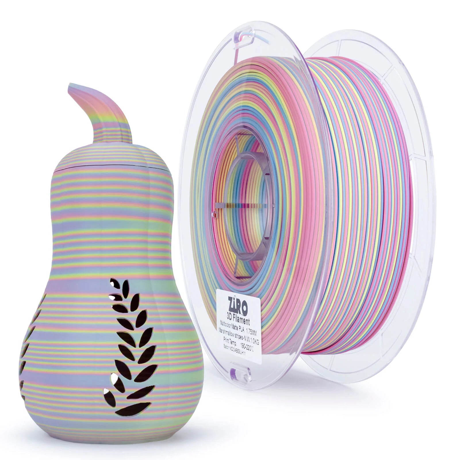 ZIRO Stripes Matte PLA Fast Color Change Filament 1.75mm 1kg/2.2lb Spool