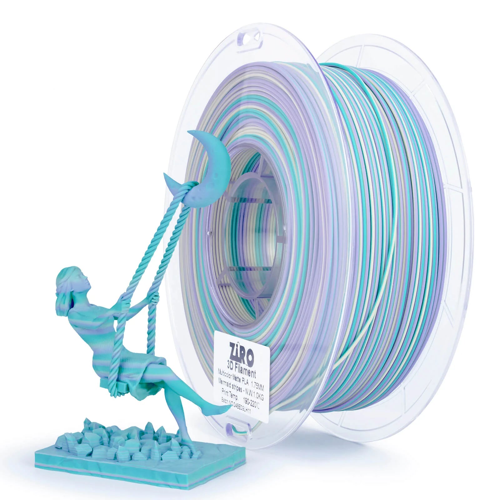 ZIRO Stripes Matte PLA Fast Color Change Filament 1.75mm 1kg/2.2lb Spool