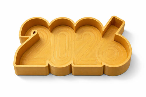 2026 New Years Eve Themed Reusable Snack Tray, Gold Plastic Serving Bowl