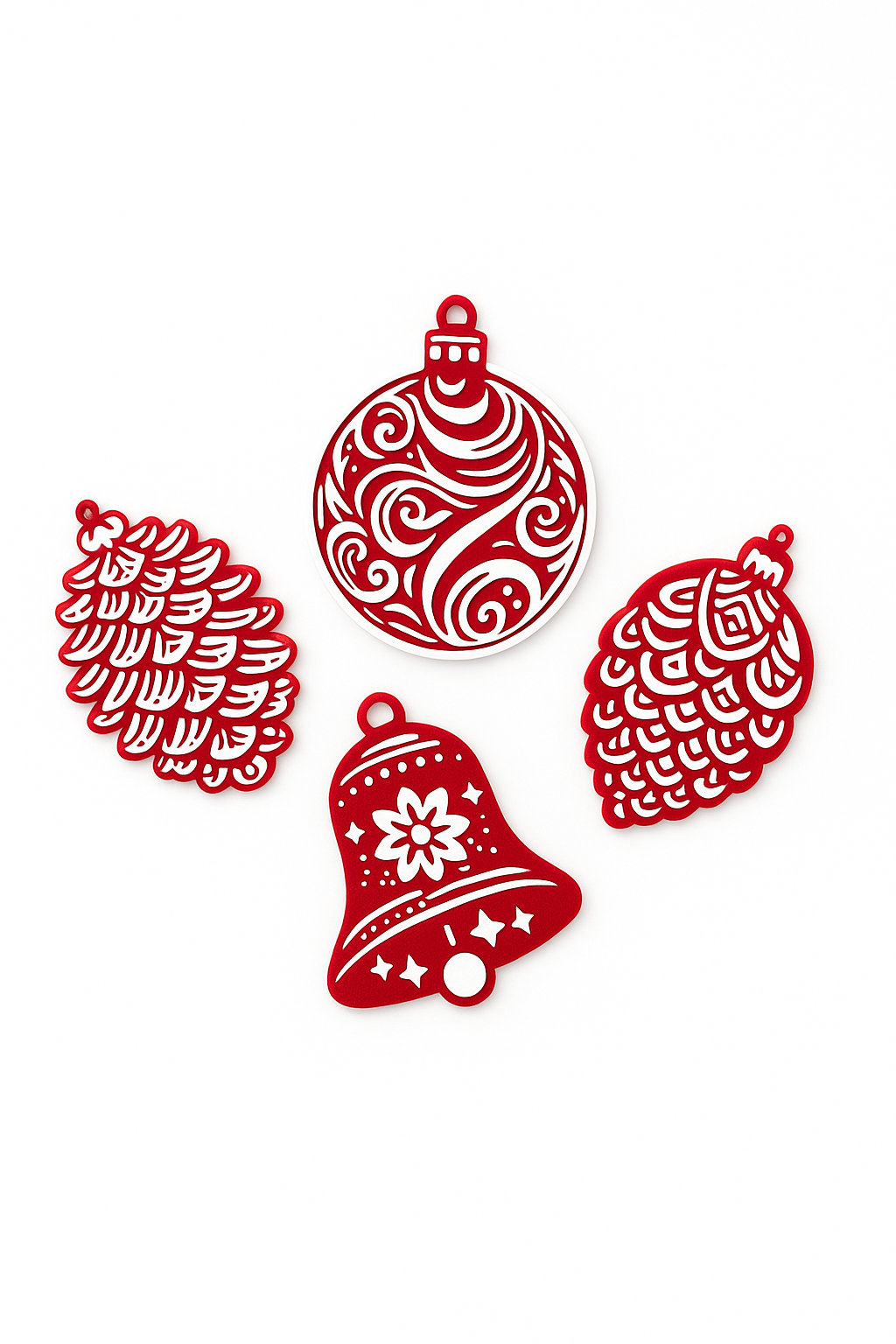 Christmas Bauble Ornament - set of 4