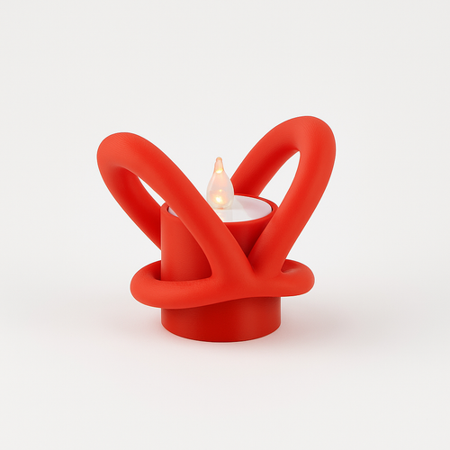 3D Heart Shaped LED Tealight Holder