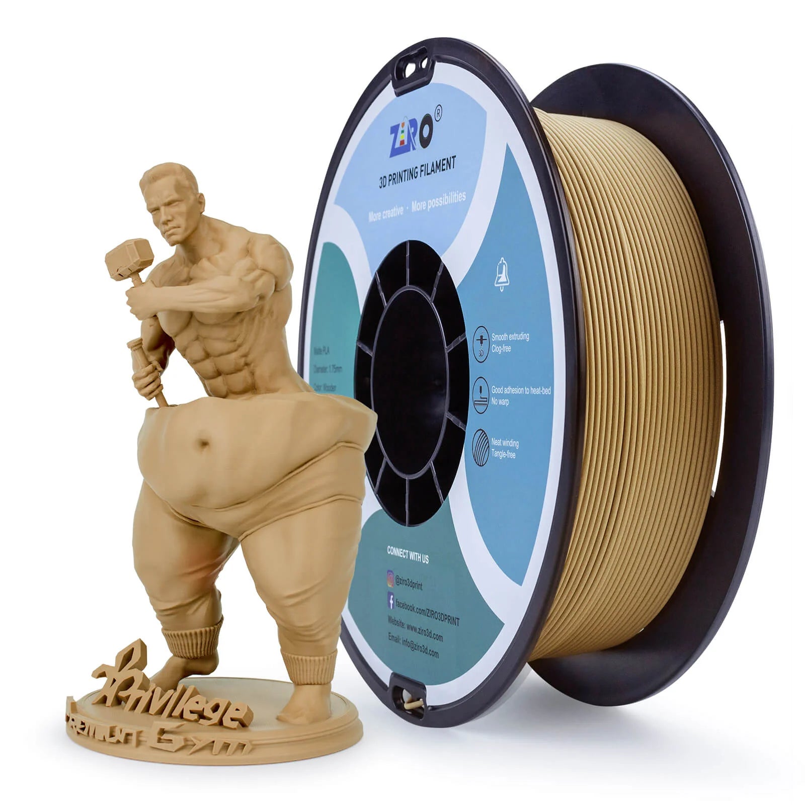 ZIRO Matte PLA Filament 1.75mm