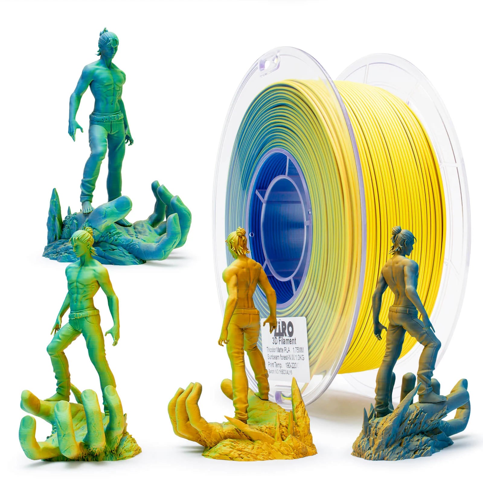 ZIRO Tri-color Matte PLA Filament 1.75mm