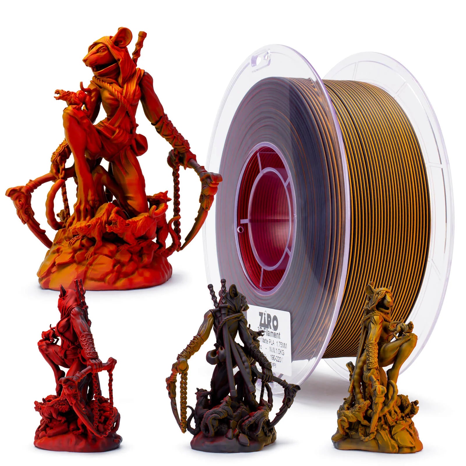 ZIRO Tri-color Matte PLA Filament 1.75mm