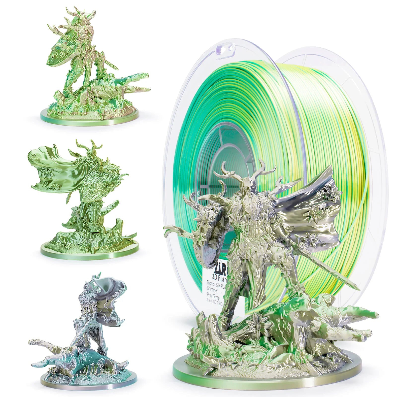 ZIRO Tri-color Silk PLA Filament 1.75mm